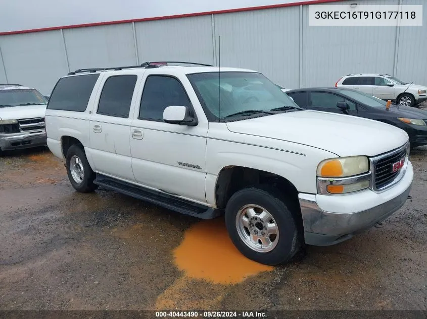 2001 GMC Yukon Xl 1500 Slt VIN: 3GKEC16T91G177118 Lot: 40443490