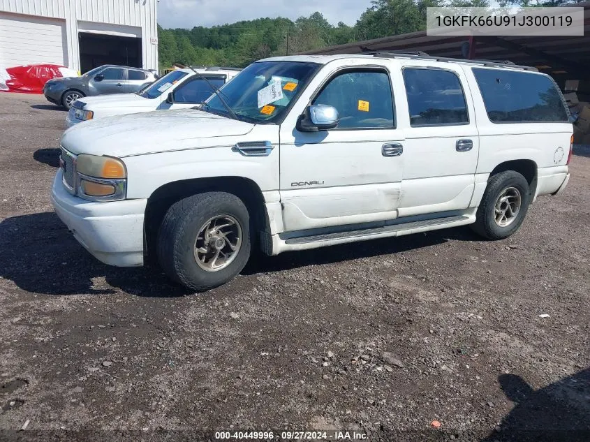 2001 GMC Yukon Xl 1500 Denali VIN: 1GKFK66U91J300119 Lot: 40449996