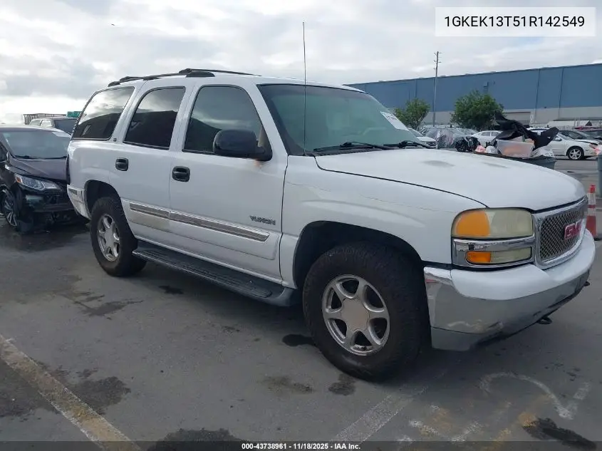 1GKEK13T51R142549 2001 GMC Yukon Slt