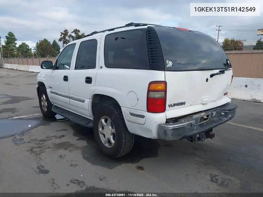 1GKEK13T51R142549 2001 GMC Yukon Slt