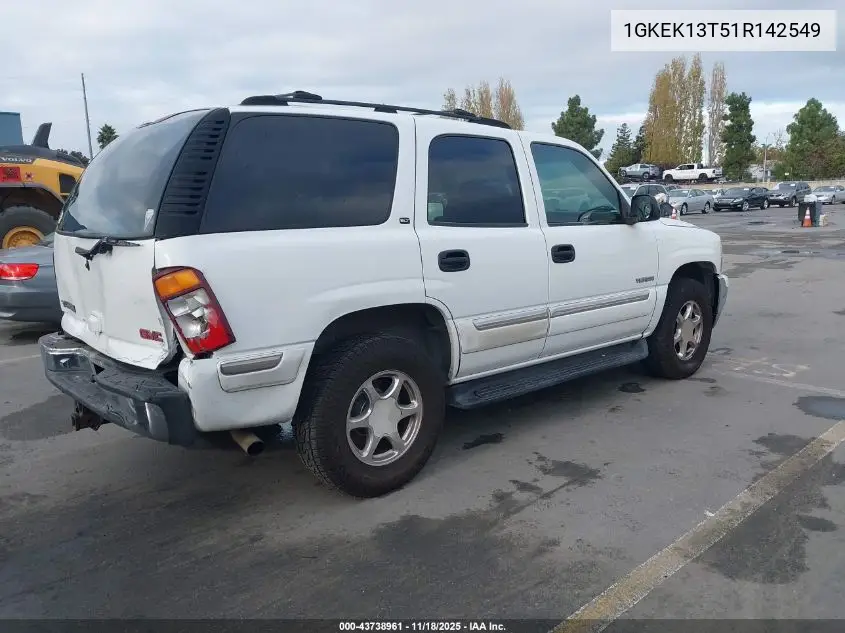 1GKEK13T51R142549 2001 GMC Yukon Slt