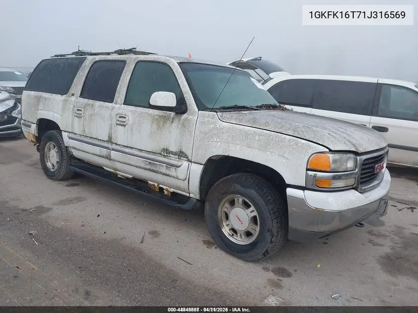 1GKFK16T71J316569 2001 GMC Yukon Xl 1500 Slt