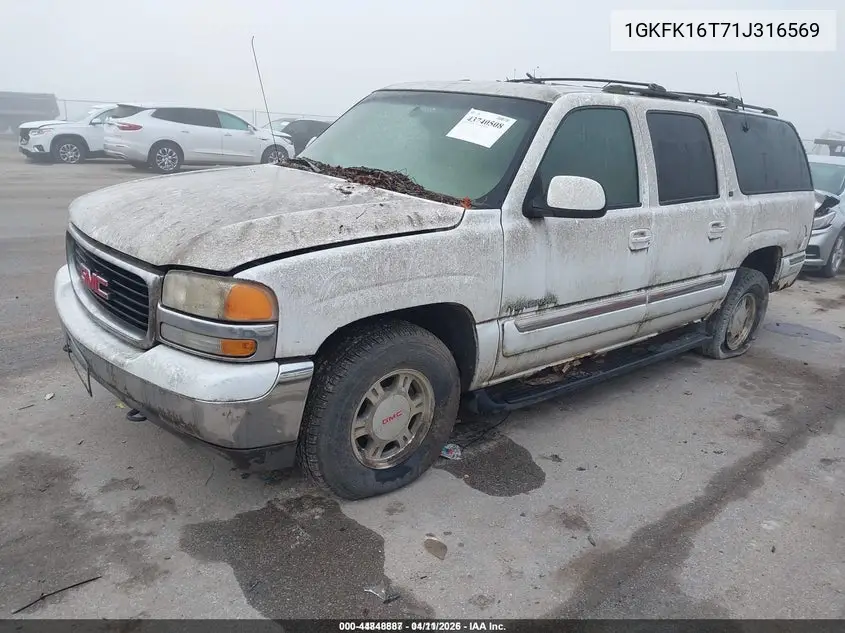 1GKFK16T71J316569 2001 GMC Yukon Xl 1500 Slt
