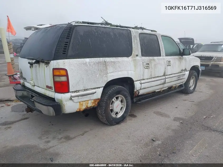 1GKFK16T71J316569 2001 GMC Yukon Xl 1500 Slt