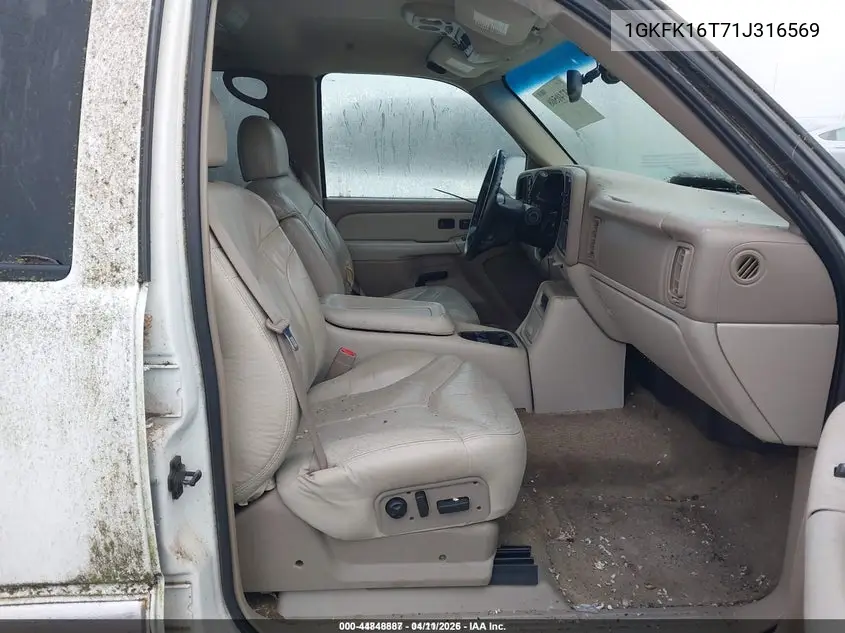 1GKFK16T71J316569 2001 GMC Yukon Xl 1500 Slt