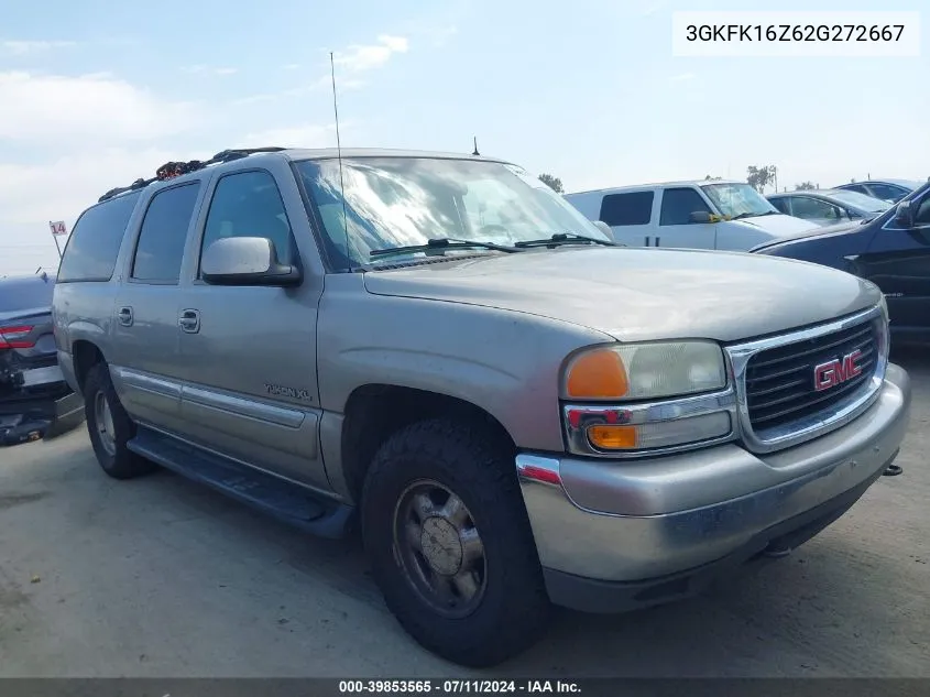 2002 GMC Yukon Xl 1500 Slt VIN: 3GKFK16Z62G272667 Lot: 39853565