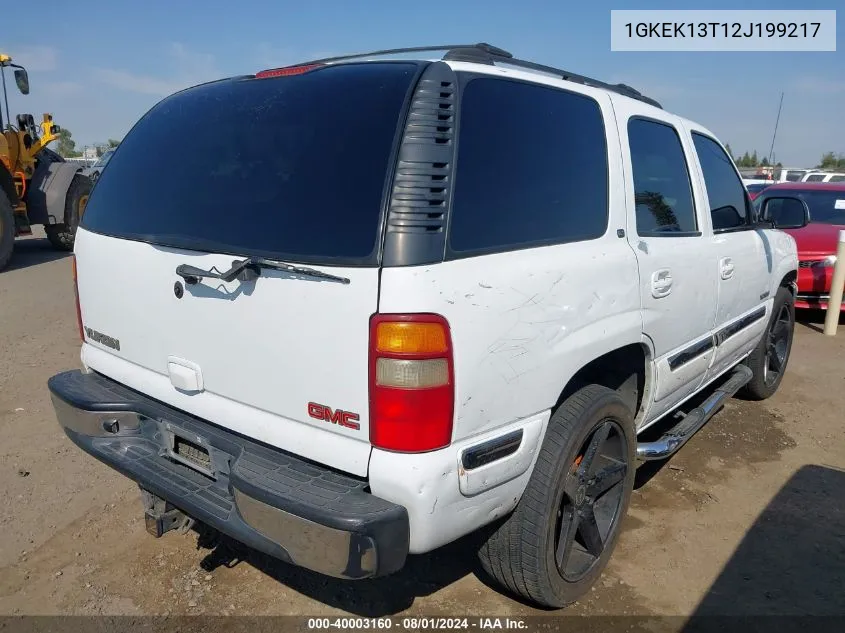 2002 GMC Yukon Slt VIN: 1GKEK13T12J199217 Lot: 40003160