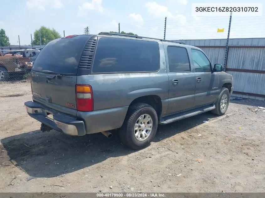 2002 GMC Yukon Xl 1500 Sle VIN: 3GKEC16Z82G310702 Lot: 40179500