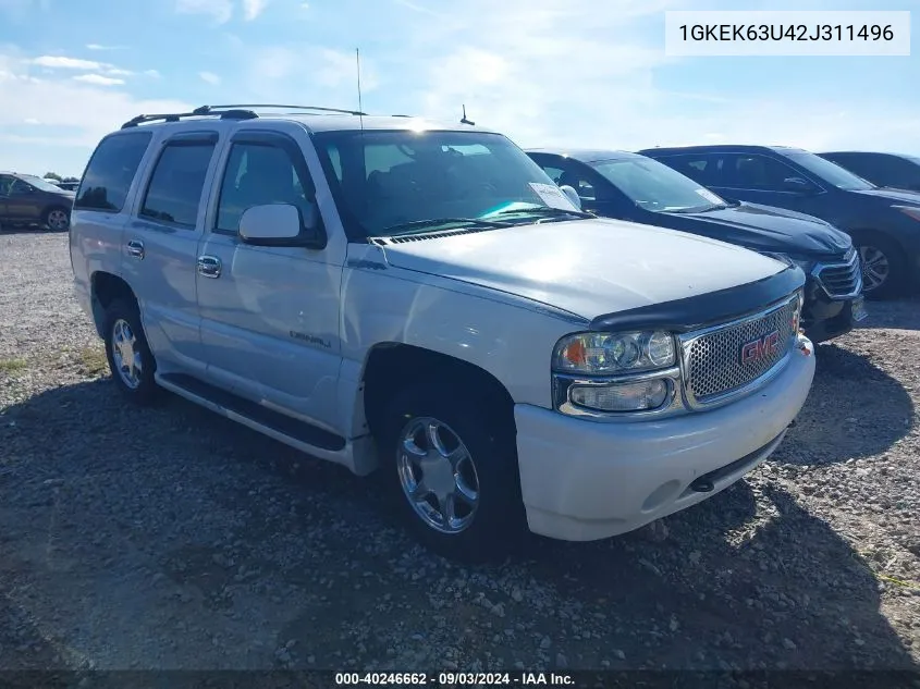 2002 GMC Yukon Denali VIN: 1GKEK63U42J311496 Lot: 40246662