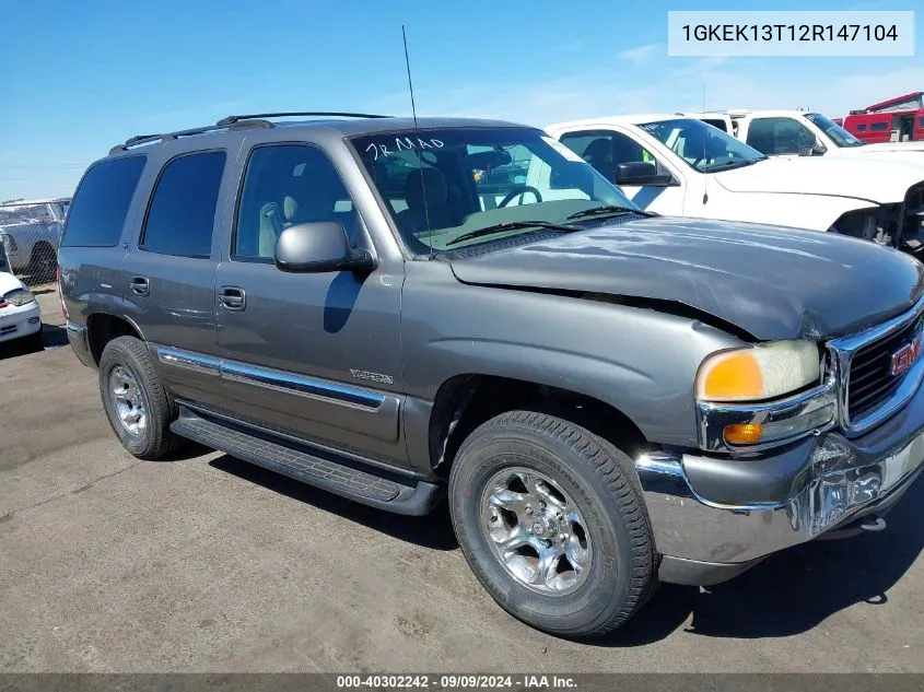 2002 GMC Yukon Slt VIN: 1GKEK13T12R147104 Lot: 40302242