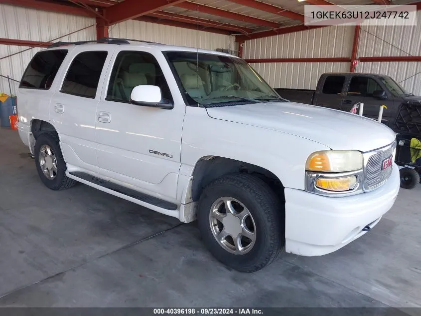 1GKEK63U12J247742 2002 GMC Yukon Denali