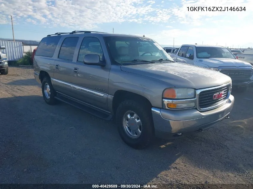 2002 GMC Yukon Xl K1500 VIN: 1GKFK16ZX2J146634 Lot: 40429589