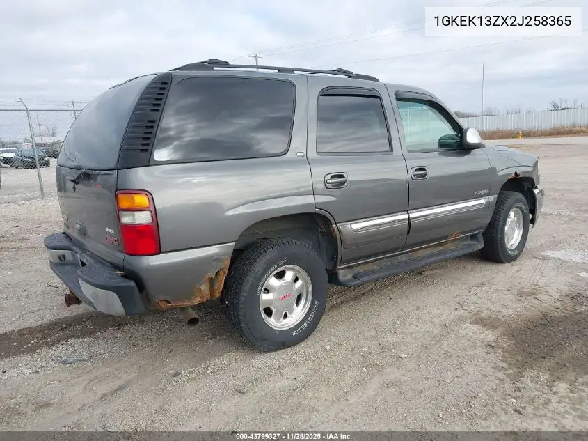 1GKEK13ZX2J258365 2002 GMC Yukon Slt
