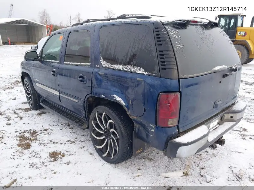 1GKEK13Z12R145714 2002 GMC Yukon Sle