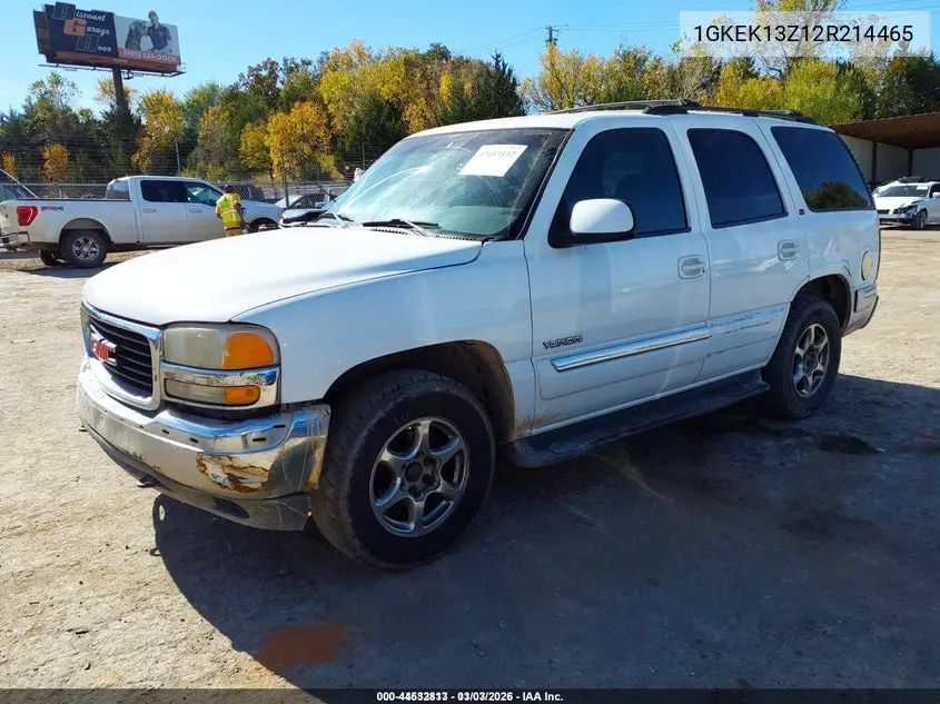 1GKEK13Z12R214465 2002 GMC Yukon Sle