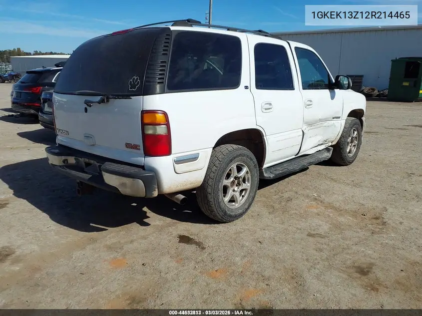 1GKEK13Z12R214465 2002 GMC Yukon Sle