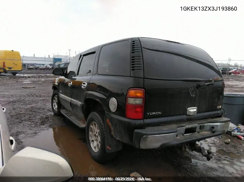 1GKEK13ZX3J193860 2003 GMC Yukon Slt