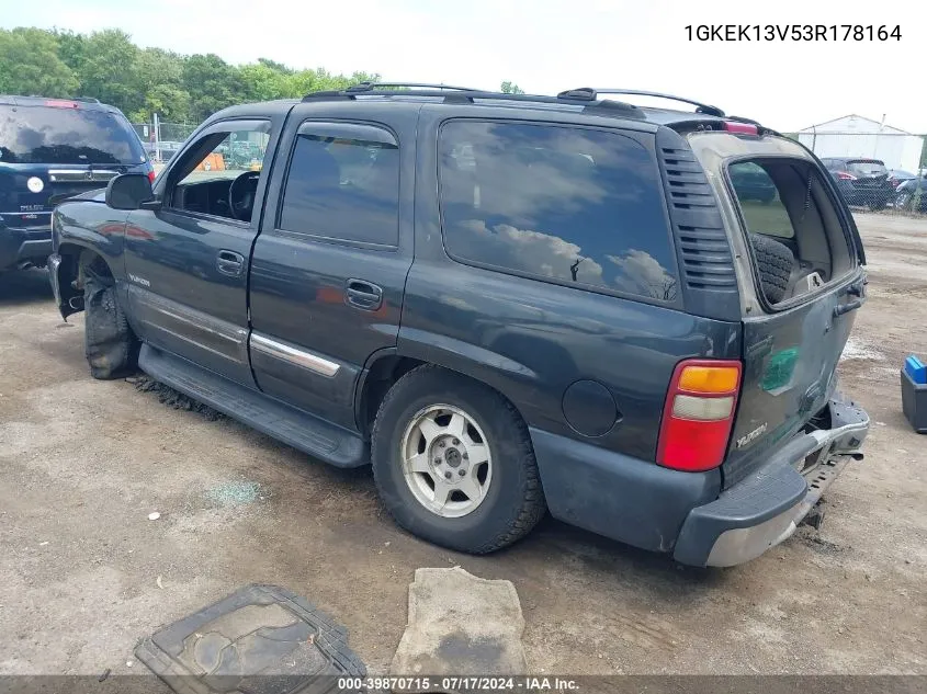 2003 GMC Yukon Sle VIN: 1GKEK13V53R178164 Lot: 39870715