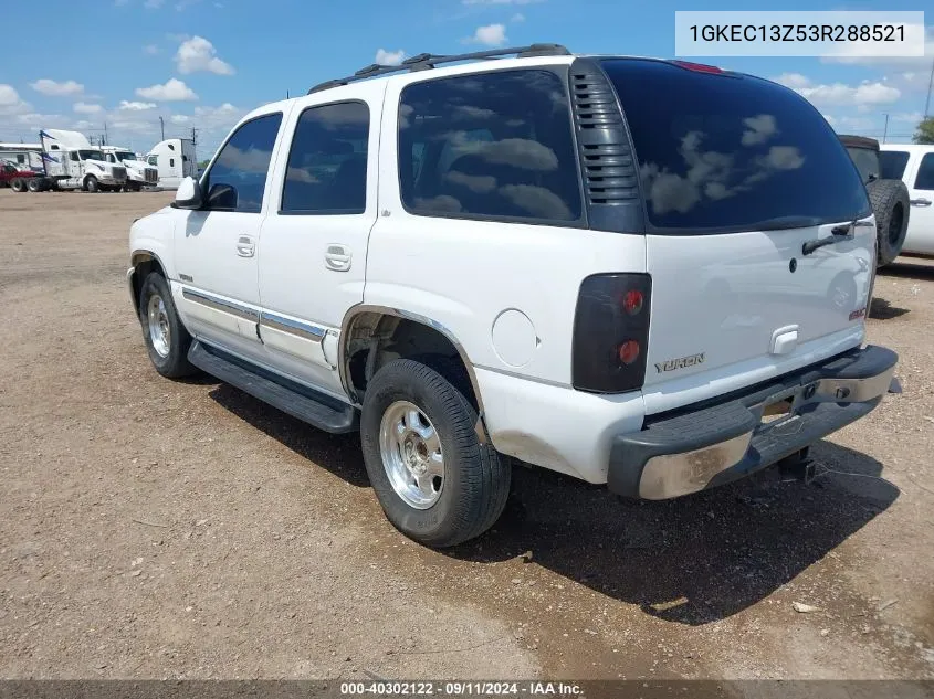 2003 GMC Yukon Slt VIN: 1GKEC13Z53R288521 Lot: 40302122