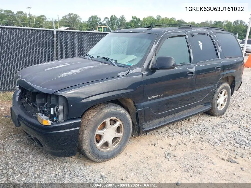 2003 GMC Yukon Denali VIN: 1GKEK63U63J161022 Lot: 40328075