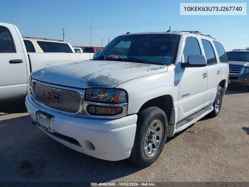 2003 GMC Yukon Denali VIN: 1GKEK63U73J267740 Lot: 40462650