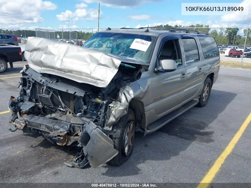 2003 GMC Yukon Xl 1500 Denali VIN: 1GKFK66U13J189049 Lot: 40478812