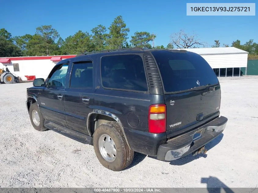 2003 GMC Yukon Slt VIN: 1GKEC13V93J275721 Lot: 40487900