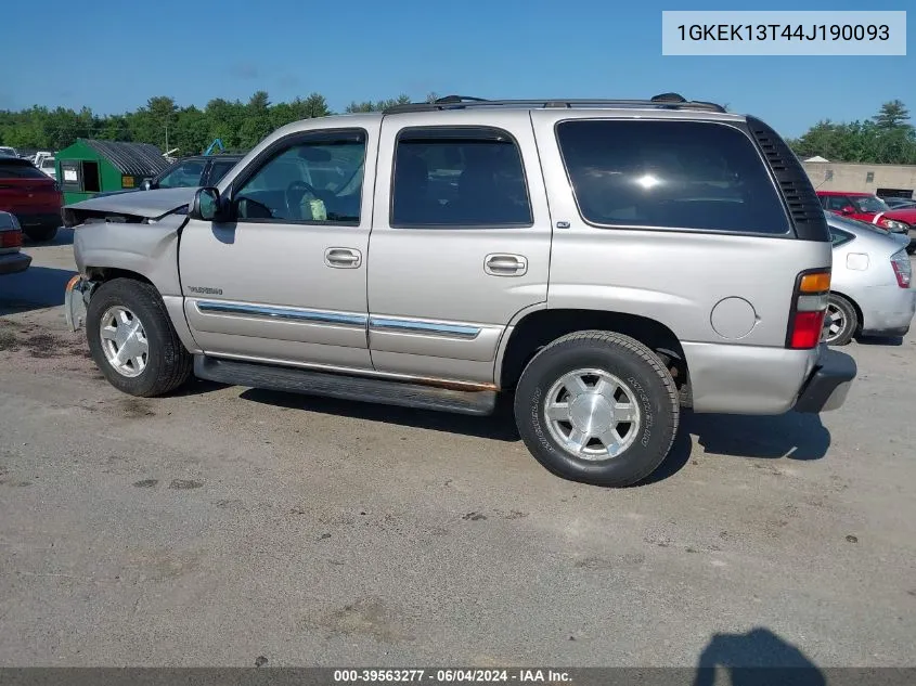 2004 GMC Yukon Slt VIN: 1GKEK13T44J190093 Lot: 39563277