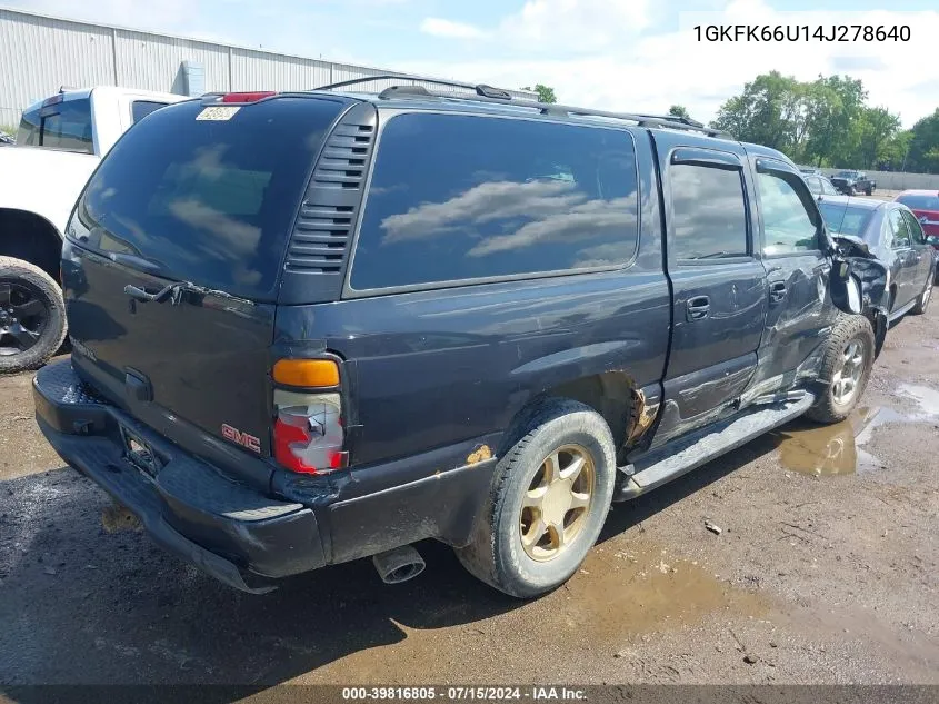 1GKFK66U14J278640 2004 GMC Yukon Xl 1500 Denali