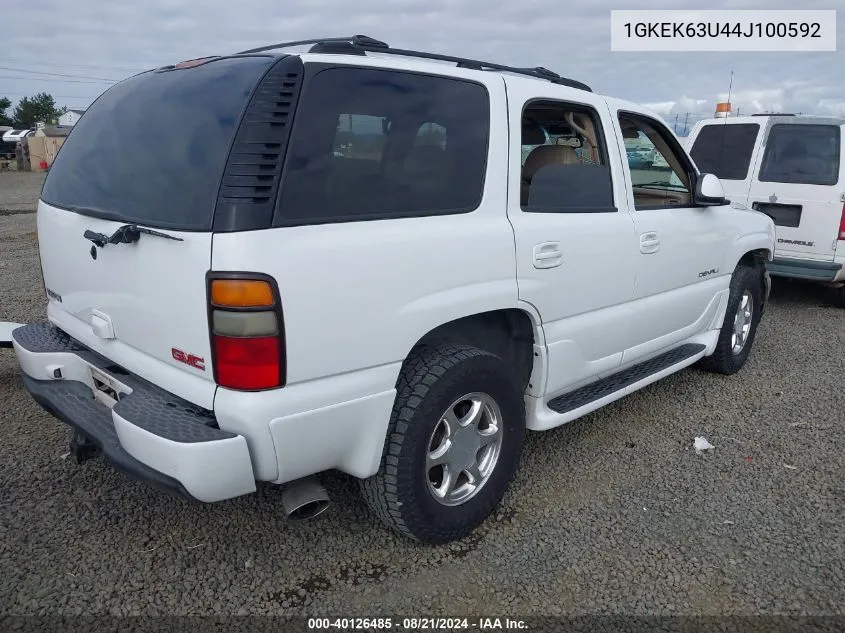 1GKEK63U44J100592 2004 GMC Yukon Denali