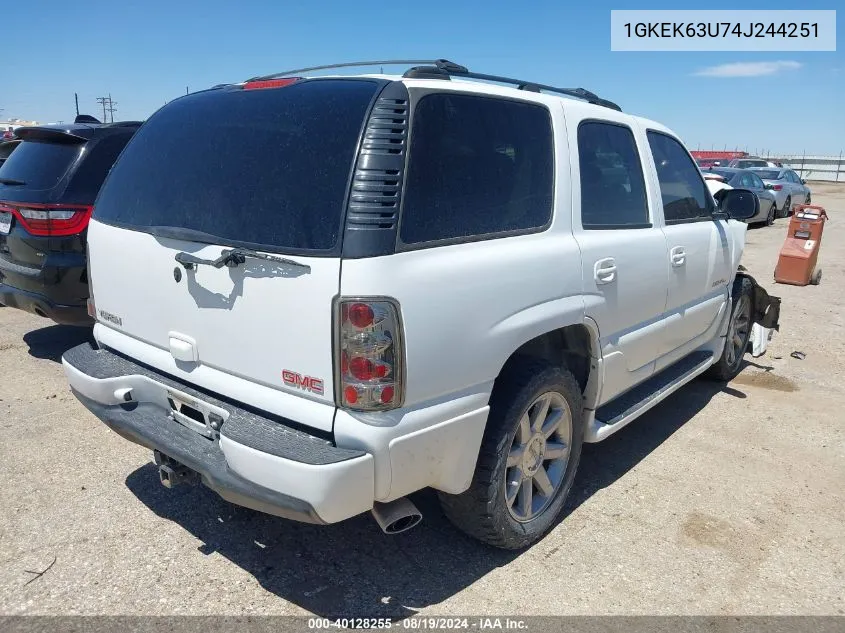 1GKEK63U74J244251 2004 GMC Yukon Denali