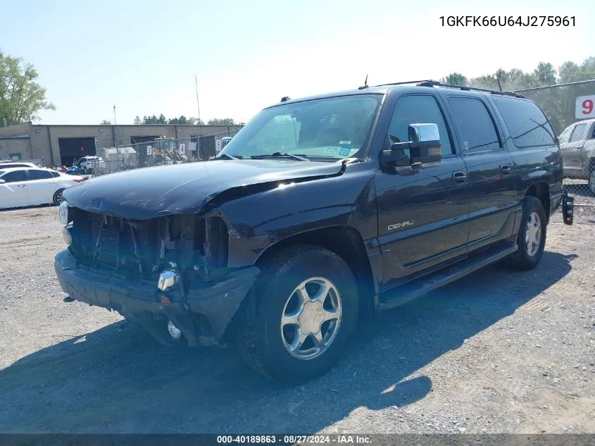 1GKFK66U64J275961 2004 GMC Yukon Xl 1500 Denali