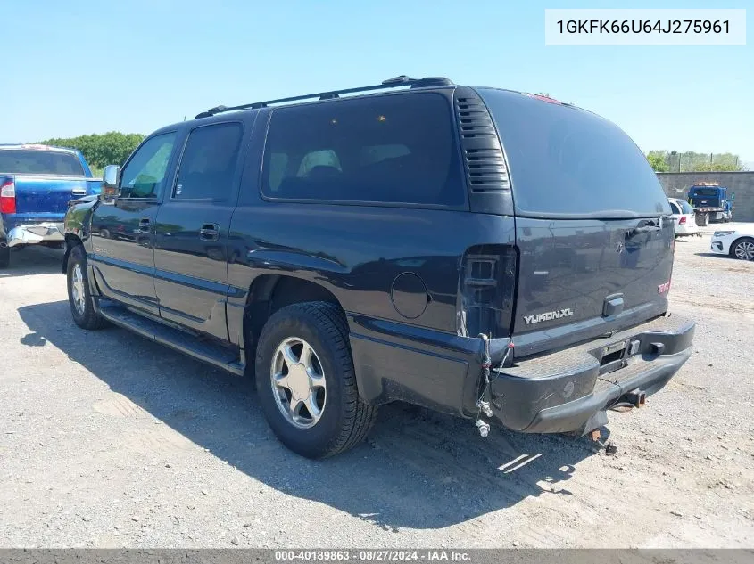 1GKFK66U64J275961 2004 GMC Yukon Xl 1500 Denali