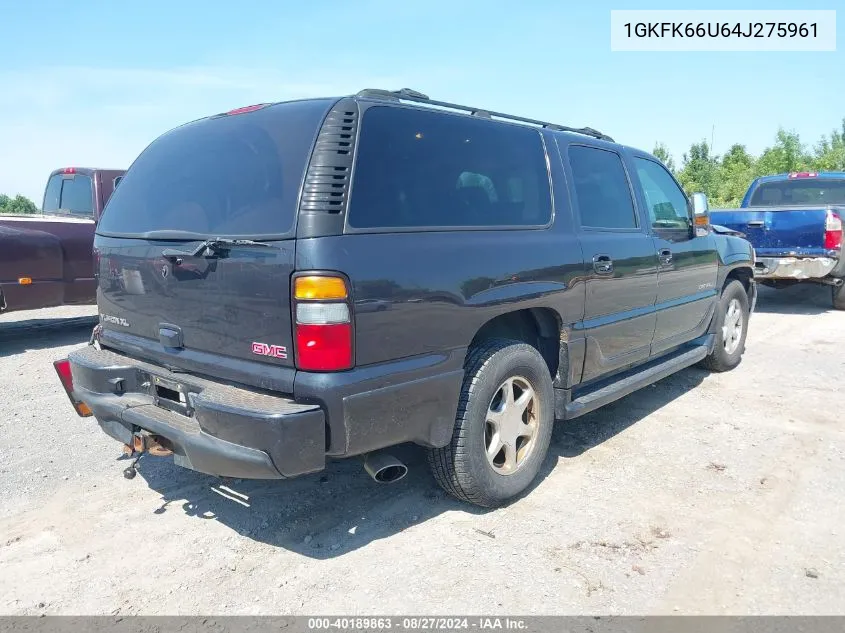 1GKFK66U64J275961 2004 GMC Yukon Xl 1500 Denali