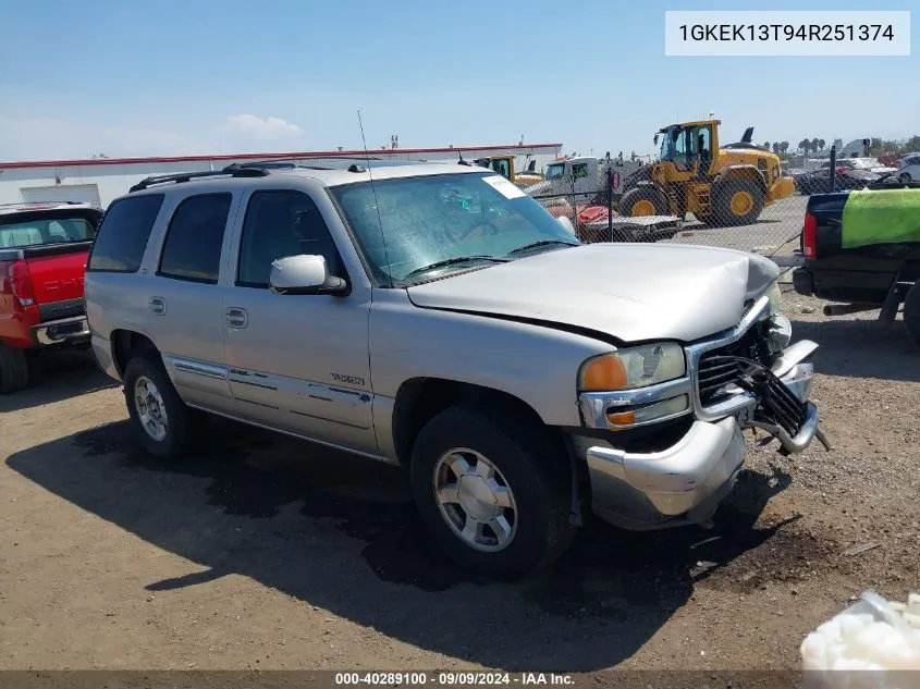 1GKEK13T94R251374 2004 GMC Yukon Slt