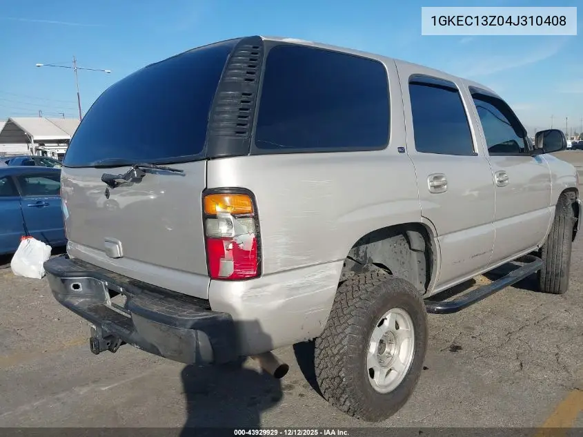 1GKEC13Z04J310408 2004 GMC Yukon Slt