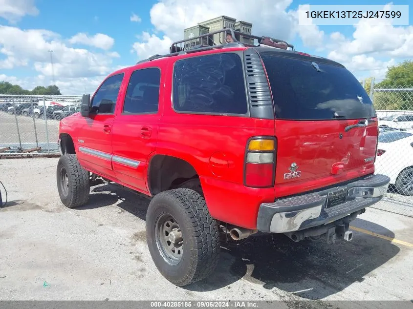 2005 GMC Yukon Sle VIN: 1GKEK13T25J247599 Lot: 40285185