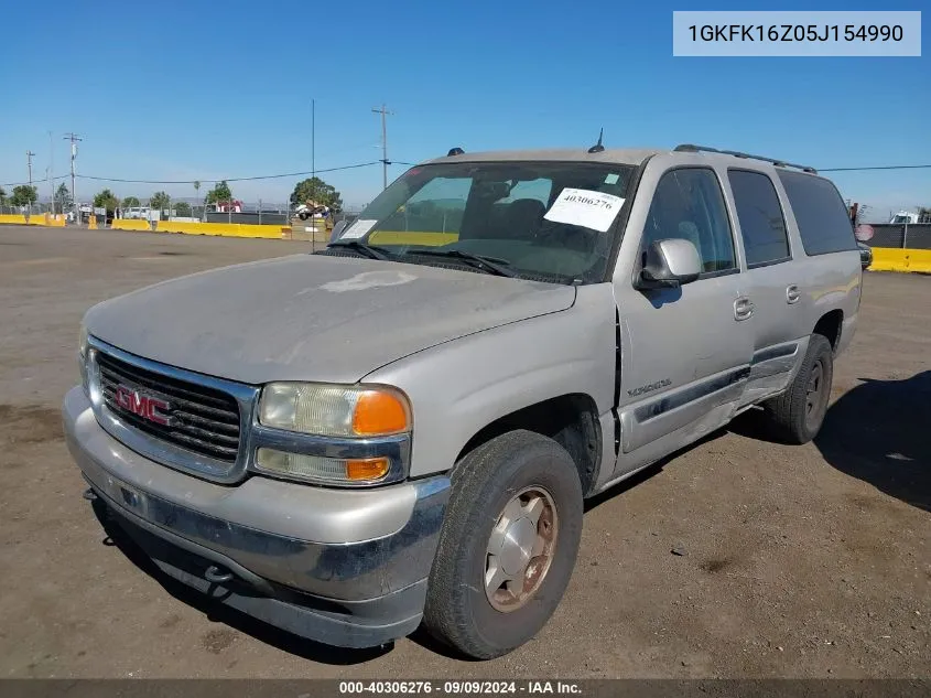 1GKFK16Z05J154990 2005 GMC Yukon Xl 1500 Sle