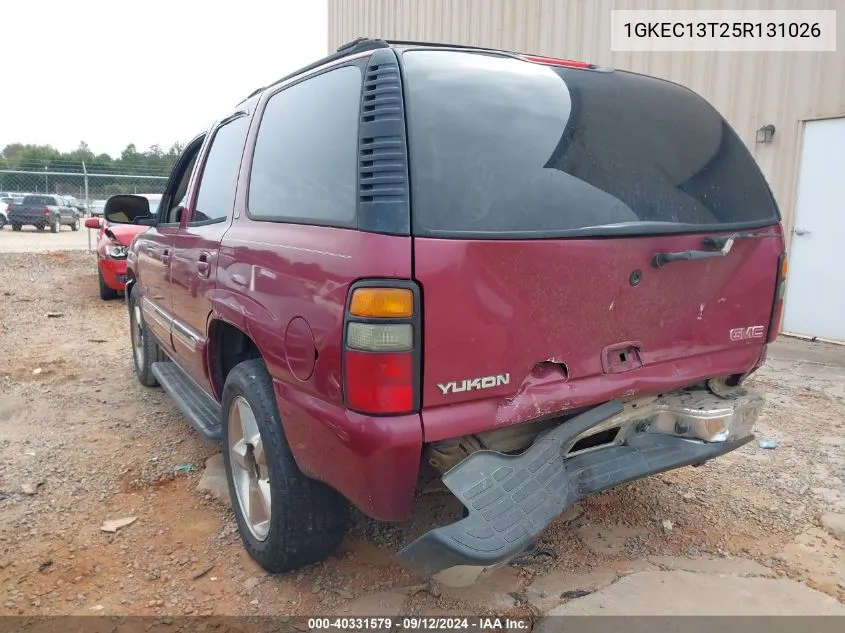 2005 GMC Yukon VIN: 1GKEC13T25R131026 Lot: 40331579