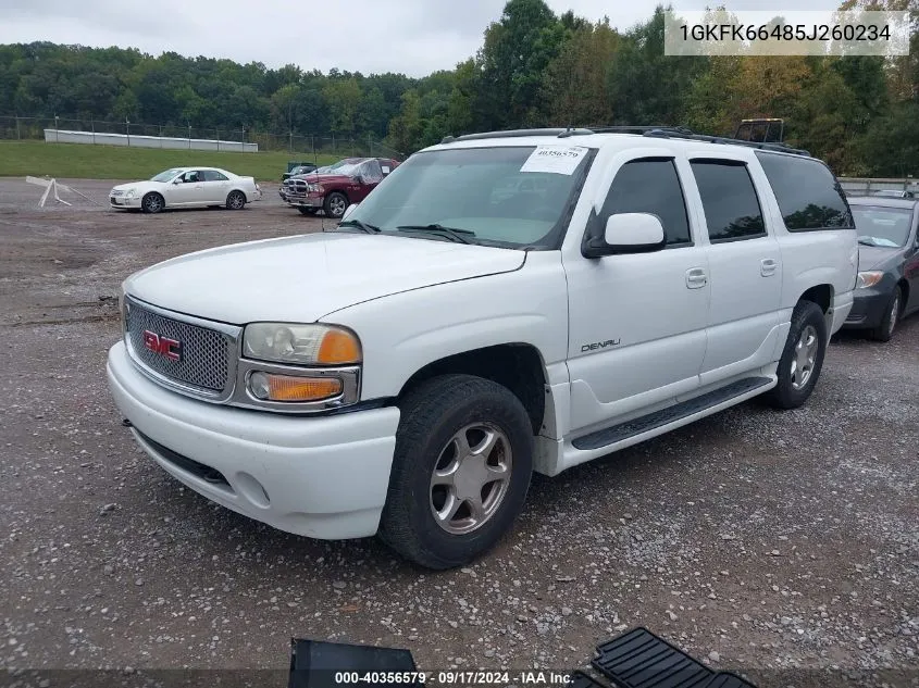 2005 GMC Yukon Denali VIN: 1GKFK66485J260234 Lot: 40356579