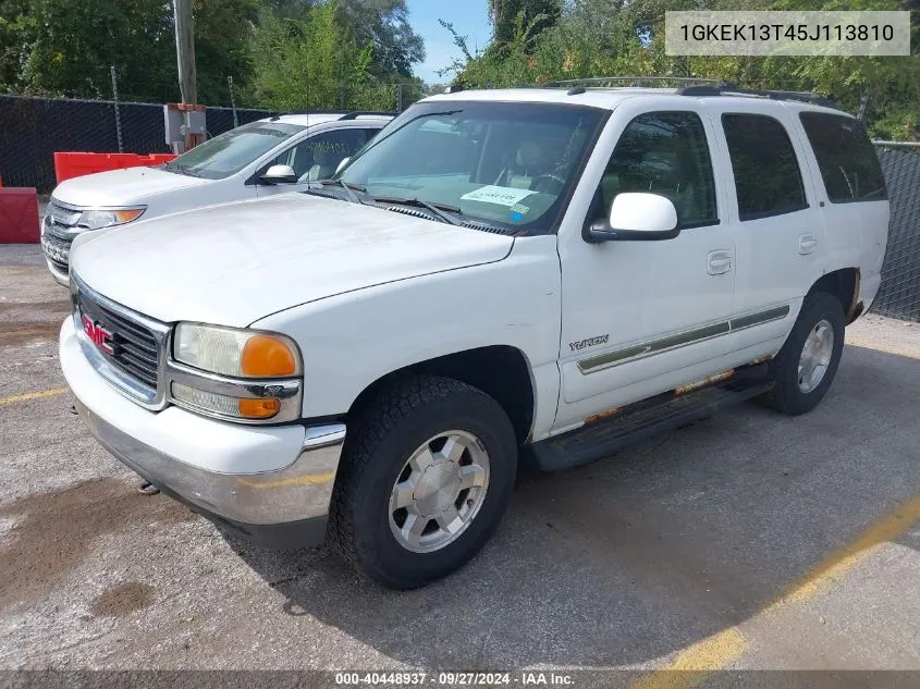 2005 GMC Yukon Slt VIN: 1GKEK13T45J113810 Lot: 40448937