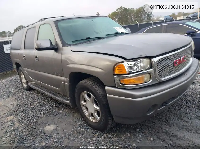 1GKFK66U06J154815 2006 GMC Yukon Xl 1500 Denali