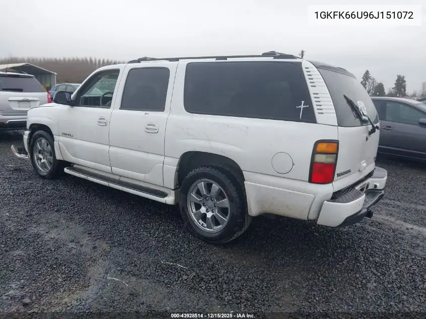 1GKFK66U96J151072 2006 GMC Yukon Xl 1500 Denali
