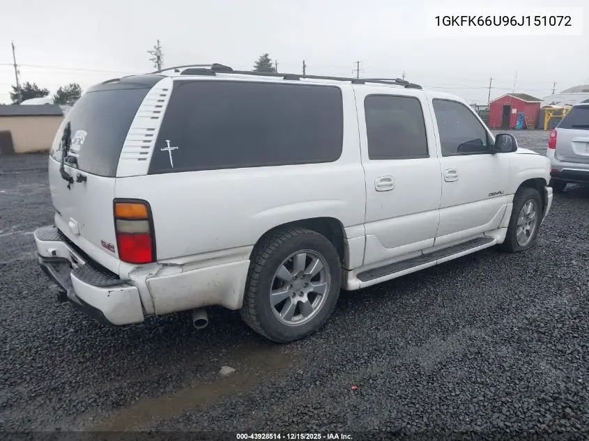 1GKFK66U96J151072 2006 GMC Yukon Xl 1500 Denali