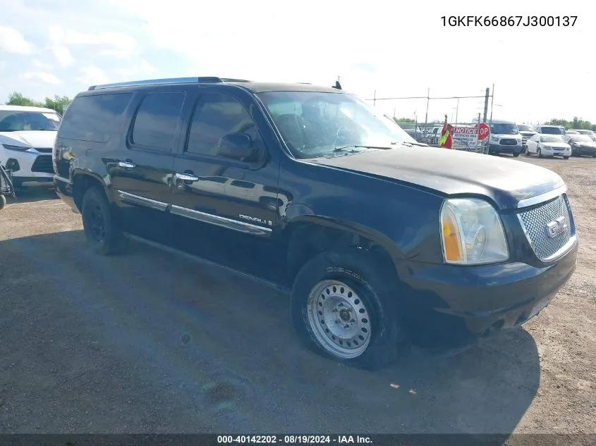 1GKFK66867J300137 2007 GMC Yukon Xl 1500 Denali