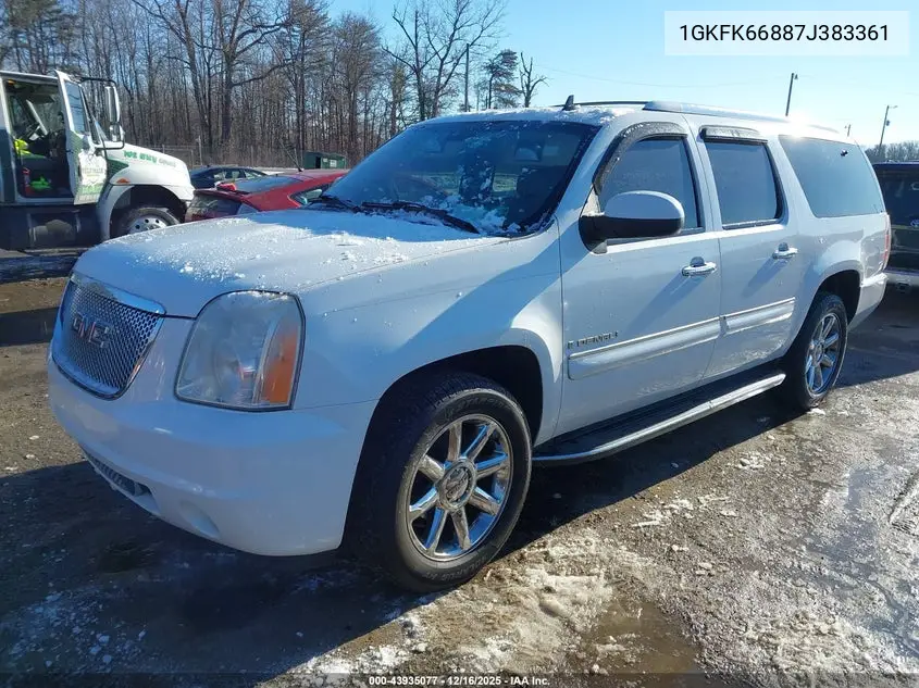 1GKFK66887J383361 2007 GMC Yukon Xl 1500 Denali