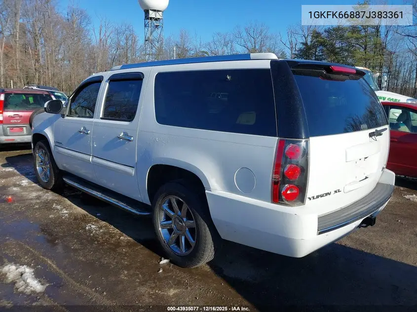 1GKFK66887J383361 2007 GMC Yukon Xl 1500 Denali