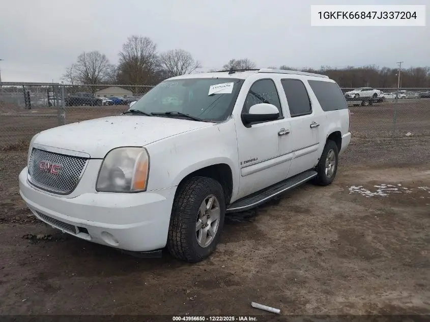 1GKFK66847J337204 2007 GMC Yukon Xl 1500 Denali