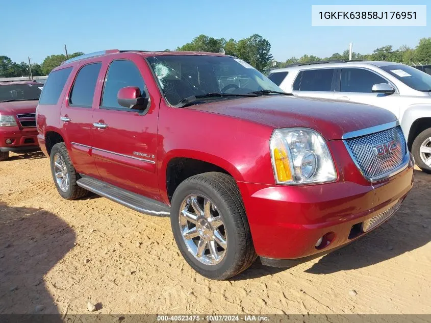 2008 GMC Yukon Denali VIN: 1GKFK63858J176951 Lot: 40523475