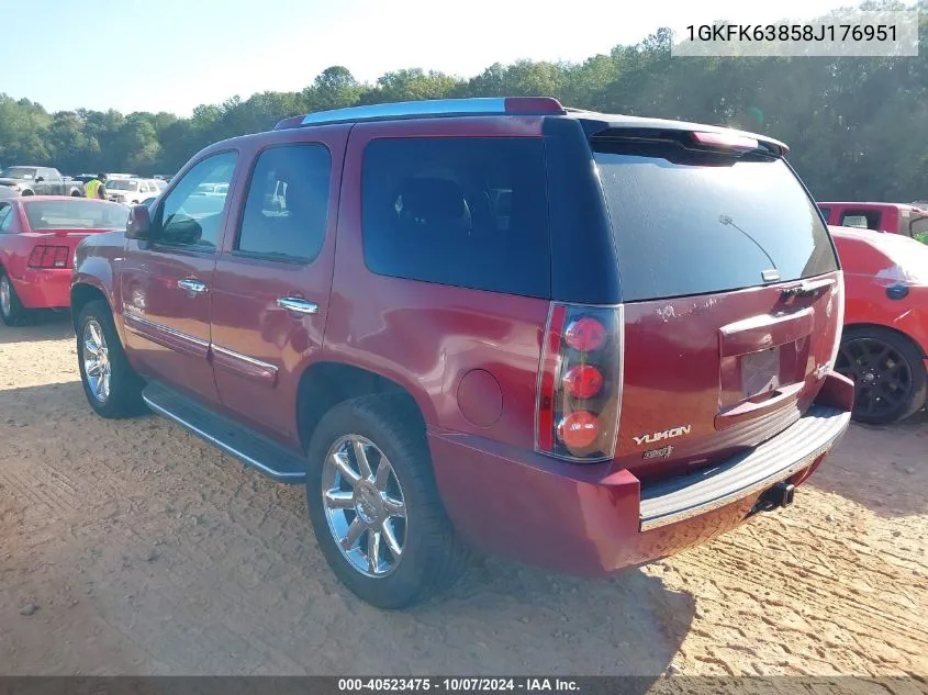 1GKFK63858J176951 2008 GMC Yukon Denali